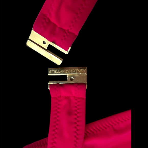 Stella McCartney Graphic Cutout Wrap Bikini Top | Hot Pink, Sz XS  $265 - Picture 5 of 8